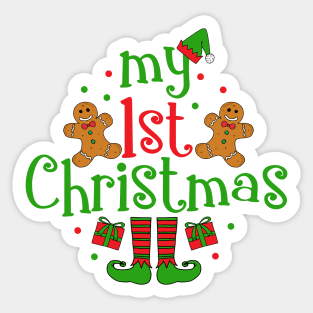 My First Christmas Baby Elf Sticker